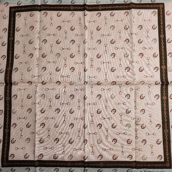❤️ GUCCI PG by PAOLO GUCCI Handkerchief Cotton Brandnew - Picture 4 of 8